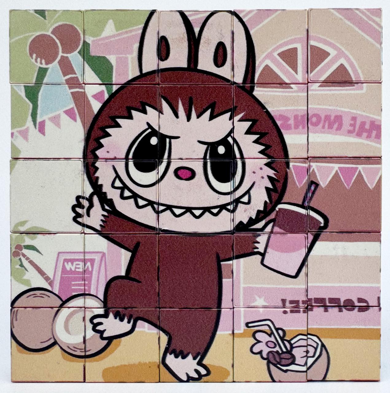 Конструктор-пазл магнитный Лабубу 6 шт. изображений 25 блоков (53011-49)