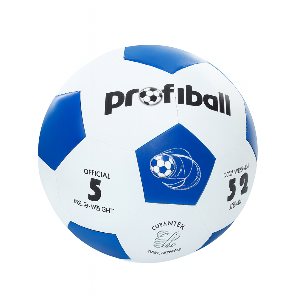 Мяч футбольный PROFIBALL VA-0014-1 гладкий 5 размер Белый с синим (29876068)