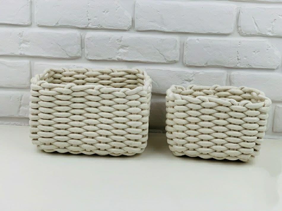 Набор корзин плетёных Decors Pletenka 4-20-11-1 2 шт. Белый (DR001091)