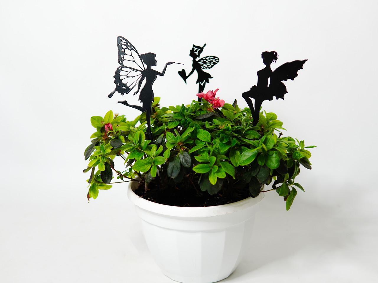 Декор для горшка/кашпо/сада набор фей из металла 3 (DCR083) - фото 3 Декор для горшка/кашпо/сада набор фей из металла 3 (DCR083) - фото 3