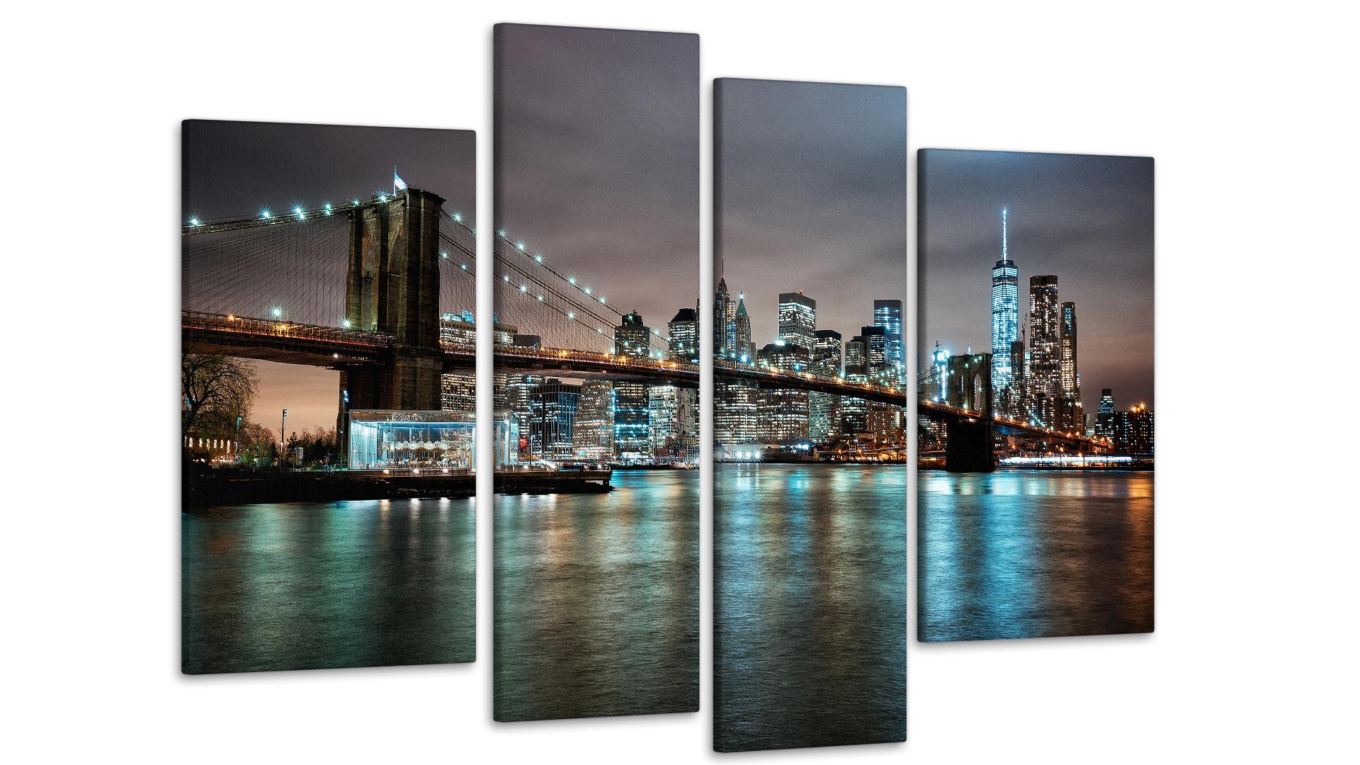 Картина модульная Ночной город 75х118 см (Art-37_4)