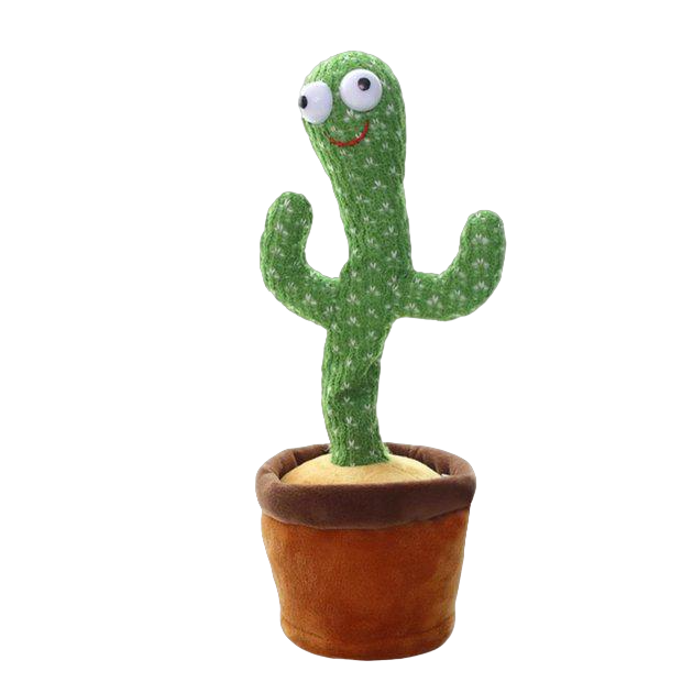 Кактус інтерактивний Dancing Cactus у горщику, що співає 120 пісень із підсвічуванням 34 см (4089a)