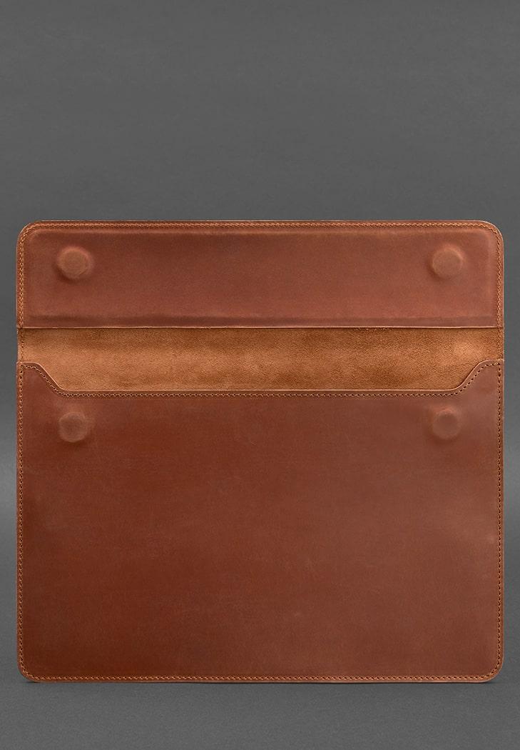 Чехол-конверт кожаный на магнитах для MacBook 15" Crazy Horse Светло-коричневый (A-027610) - фото 4 Чехол-конверт кожаный на магнитах для MacBook 15" Crazy Horse Светло-коричневый (A-027610) - фото 4