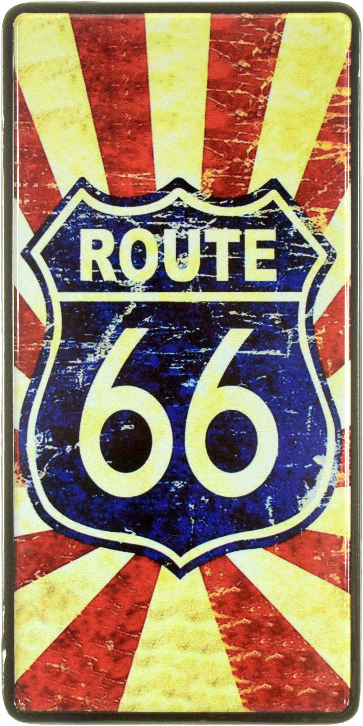 Табличка металлическая "Route 66" 15x30 см (ms-104001)