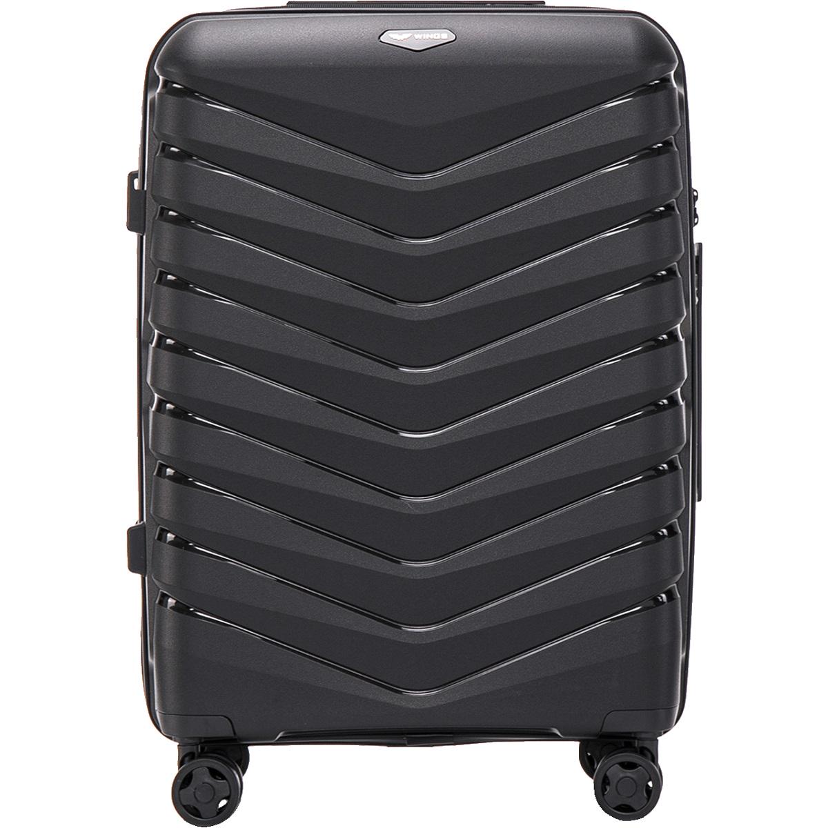 Чемодан полипропиленовый Wings PHX01 средний Черный (Wp00543) - фото 2 Чемодан полипропиленовый Wings PHX01 средний Черный (Wp00543) - фото 2