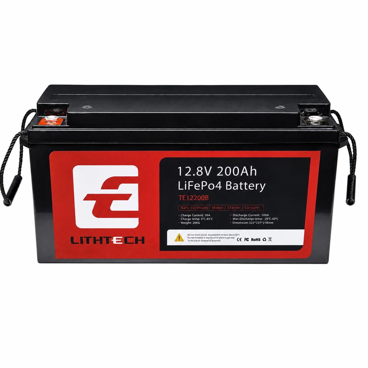 Аккумулятор Lightech TE12200 LiFePO4 12,8V 200Ah 2,56 кВт·ч с Bluetooth и подогревом (112111-2)