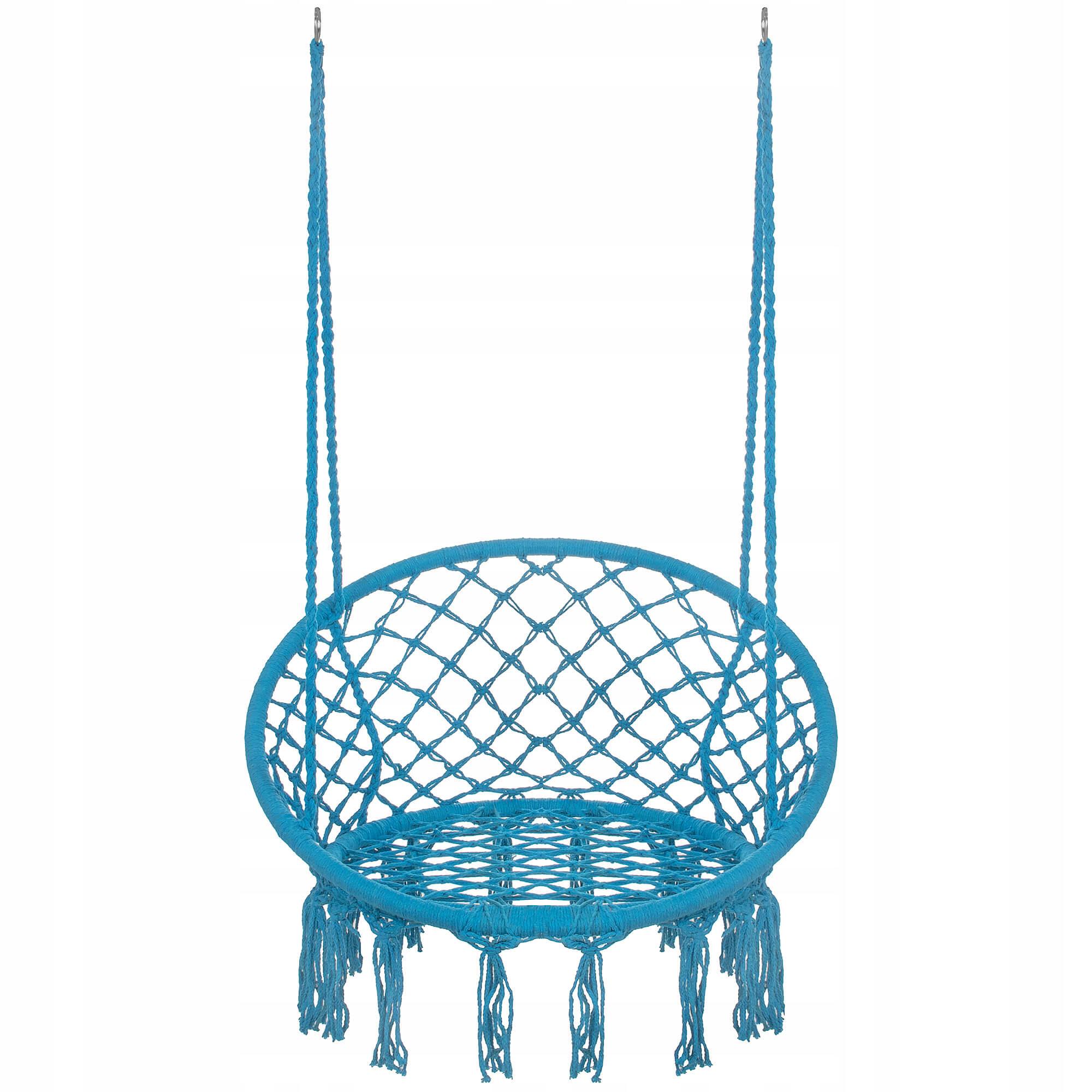 Крісло-гойдалка підвісне Springos SPR0025 плетене Blue - фото 9 Крісло-гойдалка підвісне Springos SPR0025 плетене Blue - фото 9