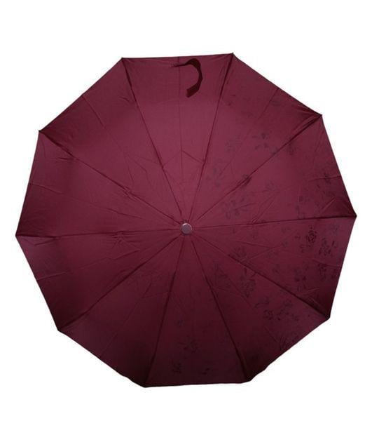 Зонтик Bellissimo SL461C женский полуавтомат 10 спиц проявления Бордовый