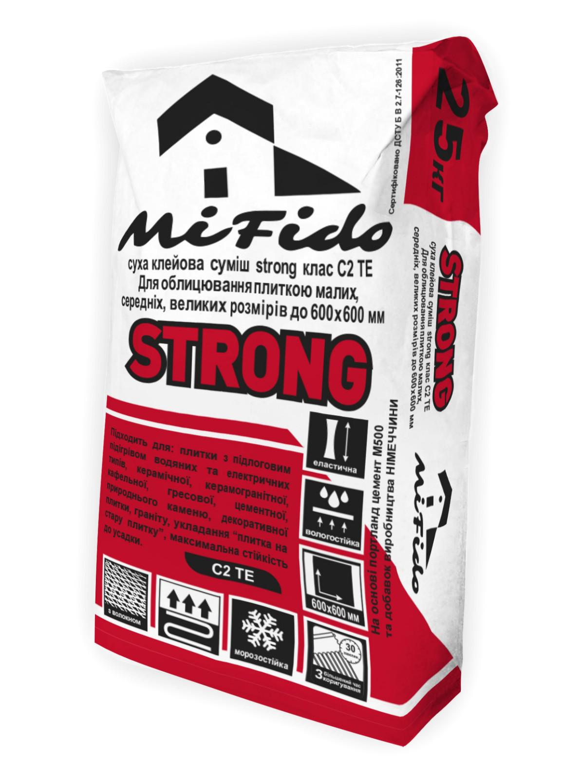 Клей для плитки MiFido STRONG 25 кг (20123)