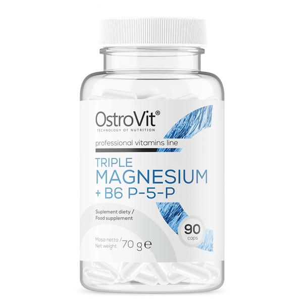 Витамины OstroVit Triple Magnesium + B6 P-5-P 90 капсул