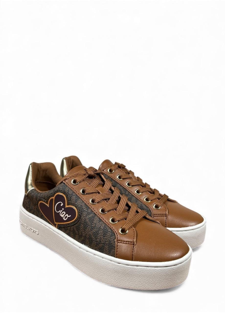 Кросівки жіночі Michael Kors MK Sig Ciao Patch р. 36/US 5,5M/3 см Коричневий (49F2POFS2В)