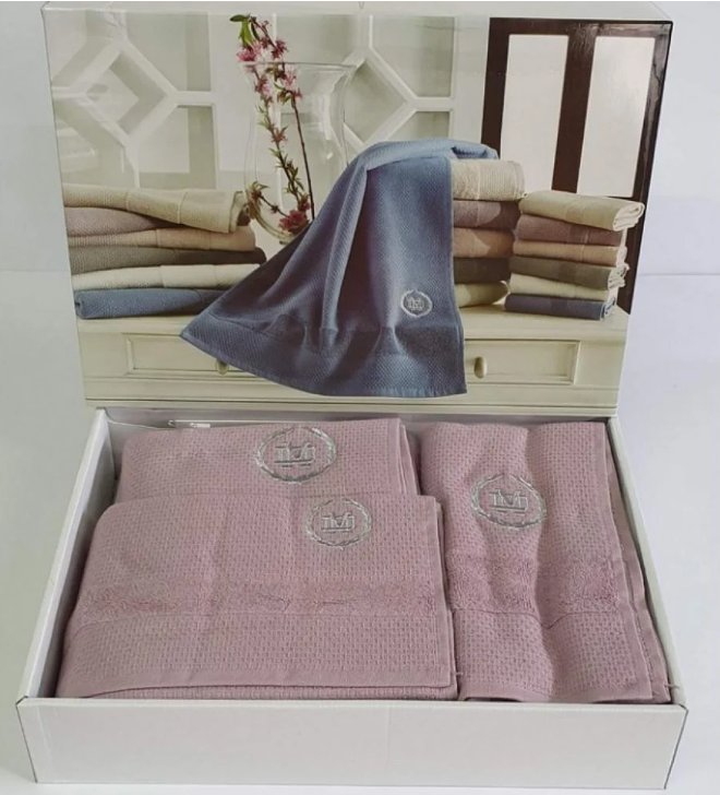 Набор полотенец Maison D'or Bonni 30х50/50х100/70х140 см Lilac Набор полотенец Maison D'or Bonni 30х50/50х100/70х140 см Lilac