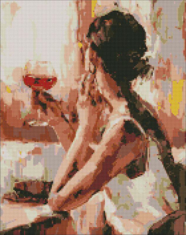 Алмазная мозаика Идейка Загадочная незнакомка 40x50 см (AMO7235)