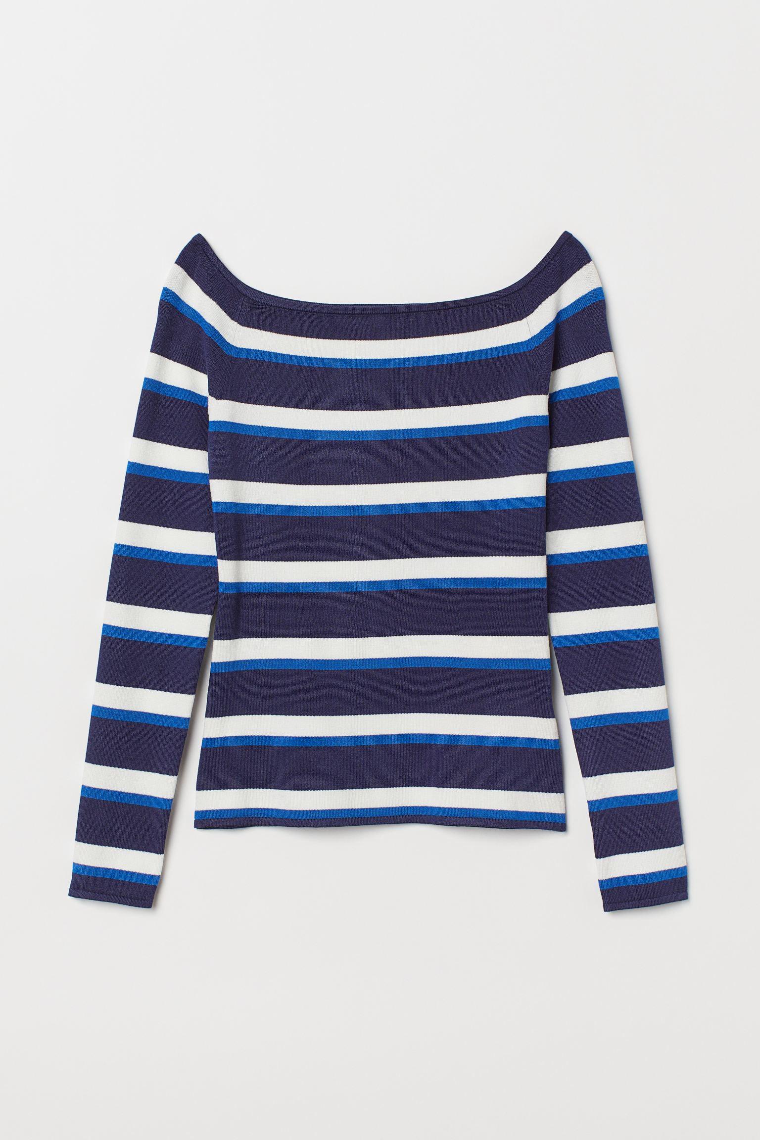 Джемпер H&M XS полоска Синий/Белый (6937649) Джемпер H&M XS полоска Синий/Белый (6937649)