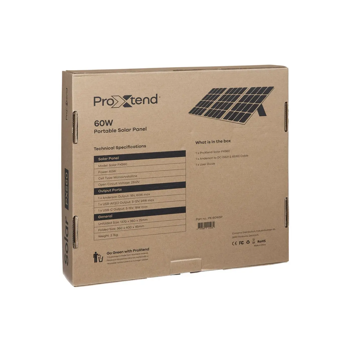 Сонячна панель портативна ProXtend Solar Panel 60 W (PX-60WSP) - фото 6