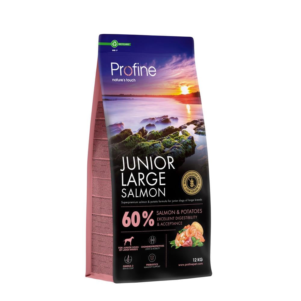 Корм сухой Profine Junior Large Salmon and Potatoes для щенков и юниоров больших пород лосось и картофель 12 кг (8595602569472)