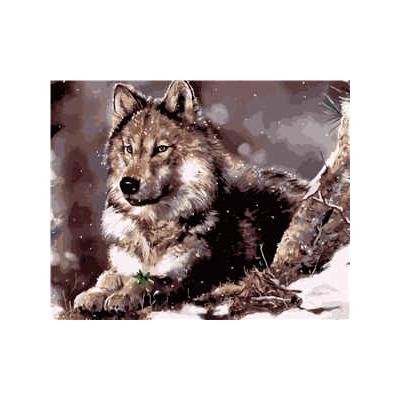 Набор для росписи по номерам Strateg Волк 40х50 см (VA-0335-mt)