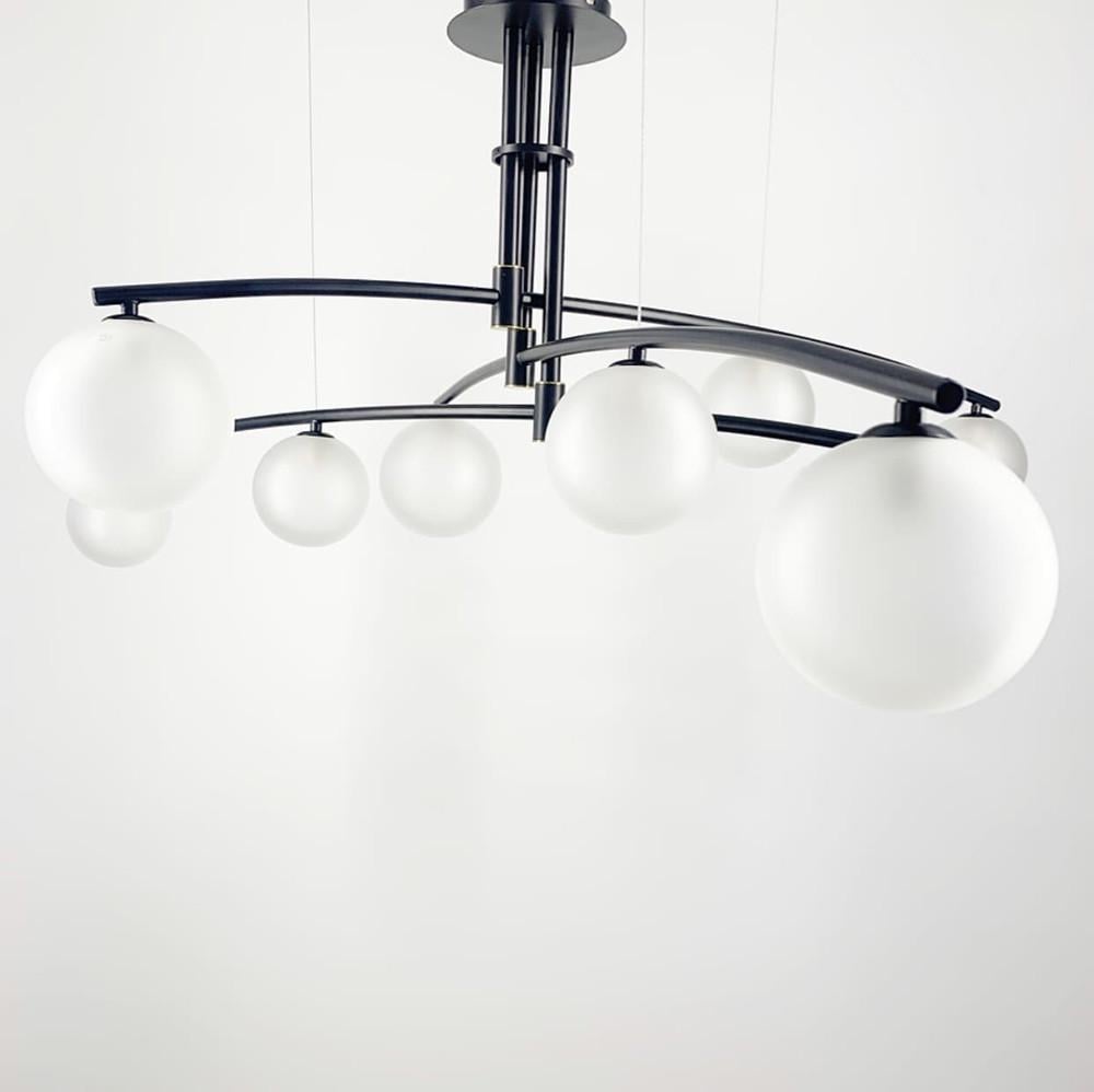 Люстра сучасна підвісна Aure Чорний (SGJ 8/9 BK) - фото 4