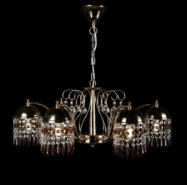 Хрустальная люстра L30206B/6 FGD Белый/Золото/Коричневый (AN000257)