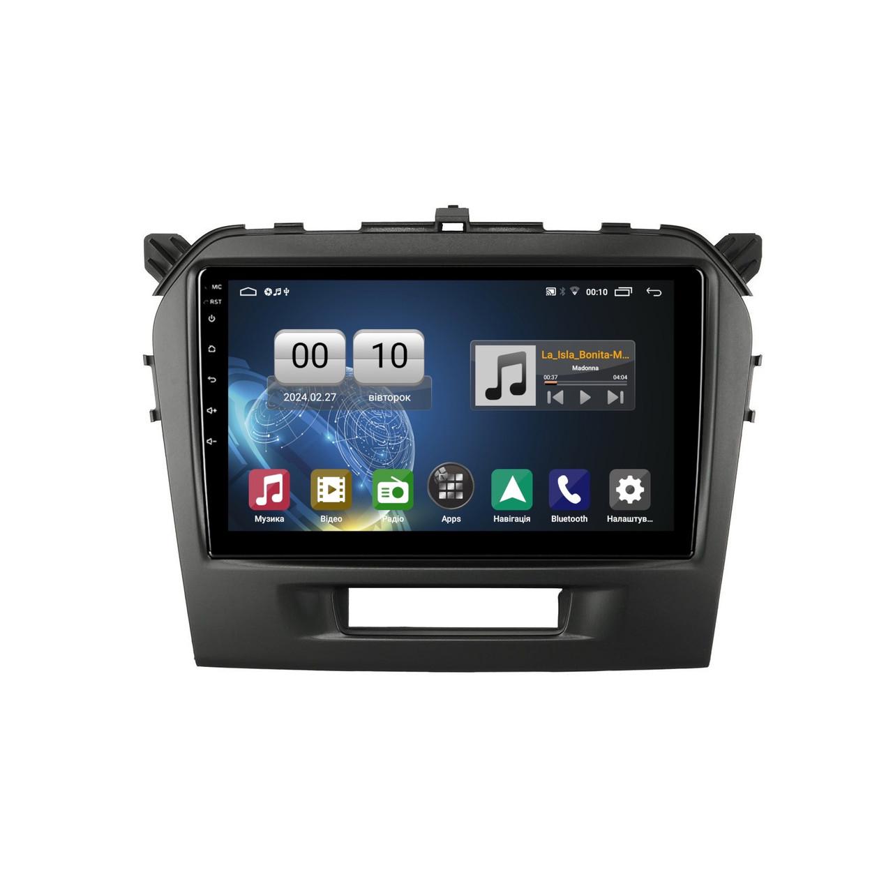 Автомагнітола штатна QIV Q1 для Suzuki Vitara 4 2014-2018 9" (Q45722)
