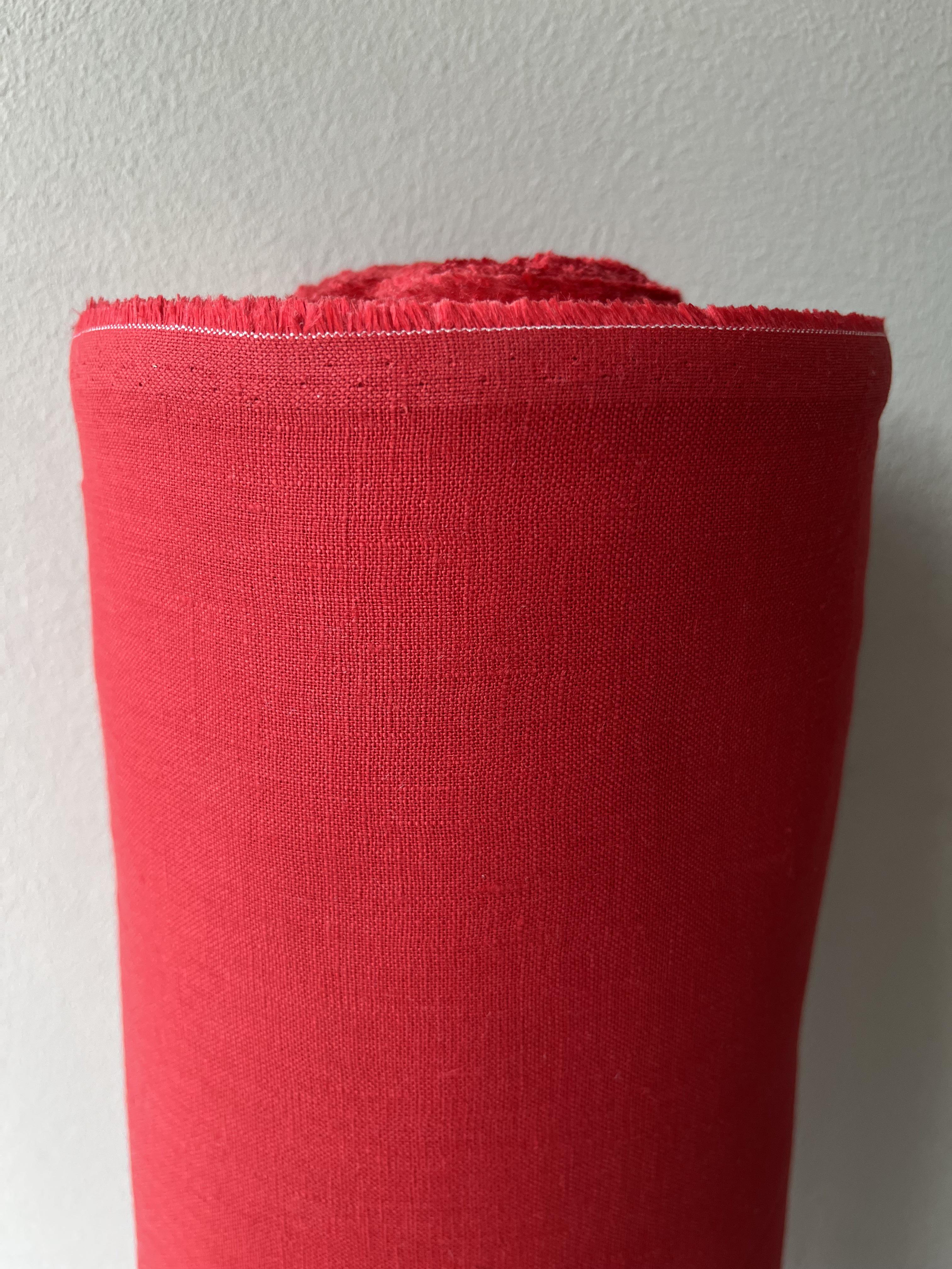 Ткань льняная костюмная Linen Plus 148 см 1427 Красный