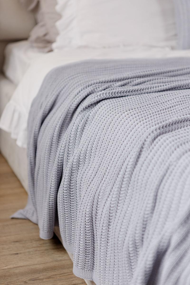 Плед Cotton 200х220 см Сірий (040381) Плед Cotton 200х220 см Сірий (040381)