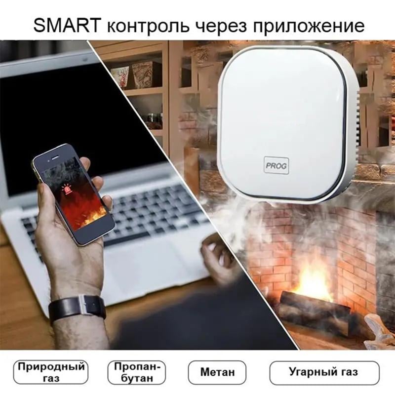 Датчик утечки газа Konlen CM-20 2в1 Wi-Fi с оповещением (100684) - фото 5