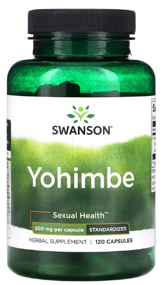 Комплекс Йохимбе Swanson Yohimbe Standardized 500 мг 120 капсул