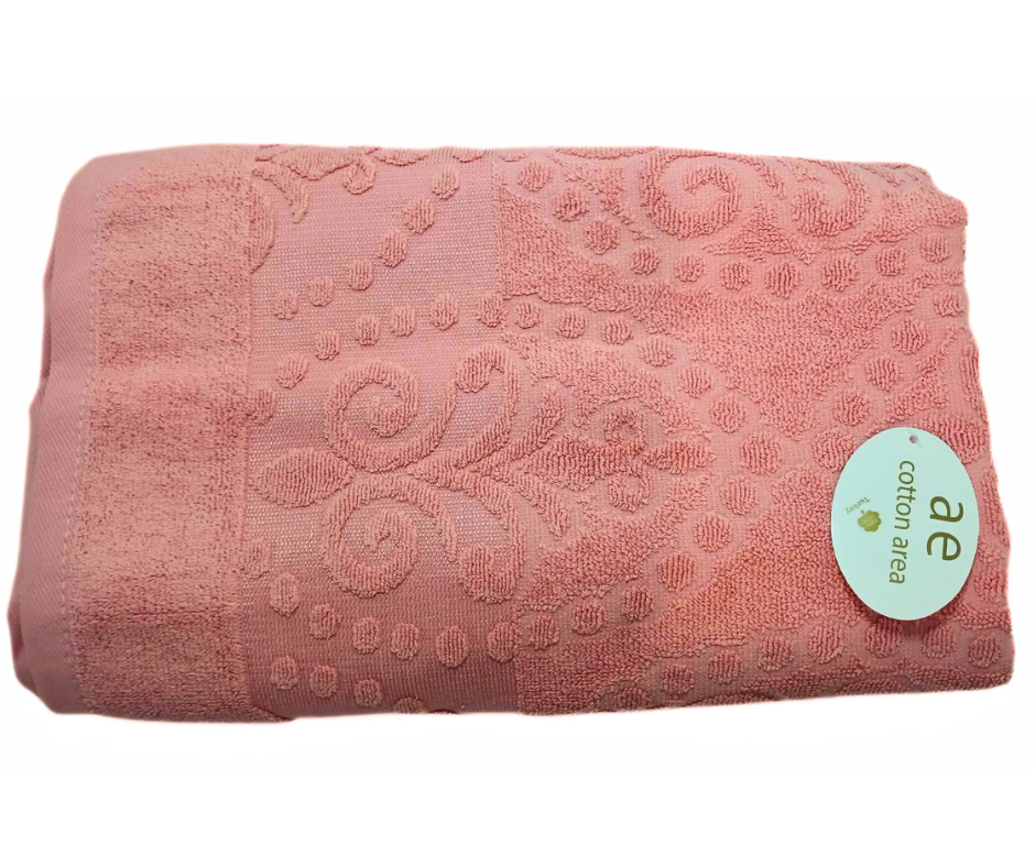 Рушник жакардовий Cotton Area 50х90 см Рожевий (12749) - фото 1