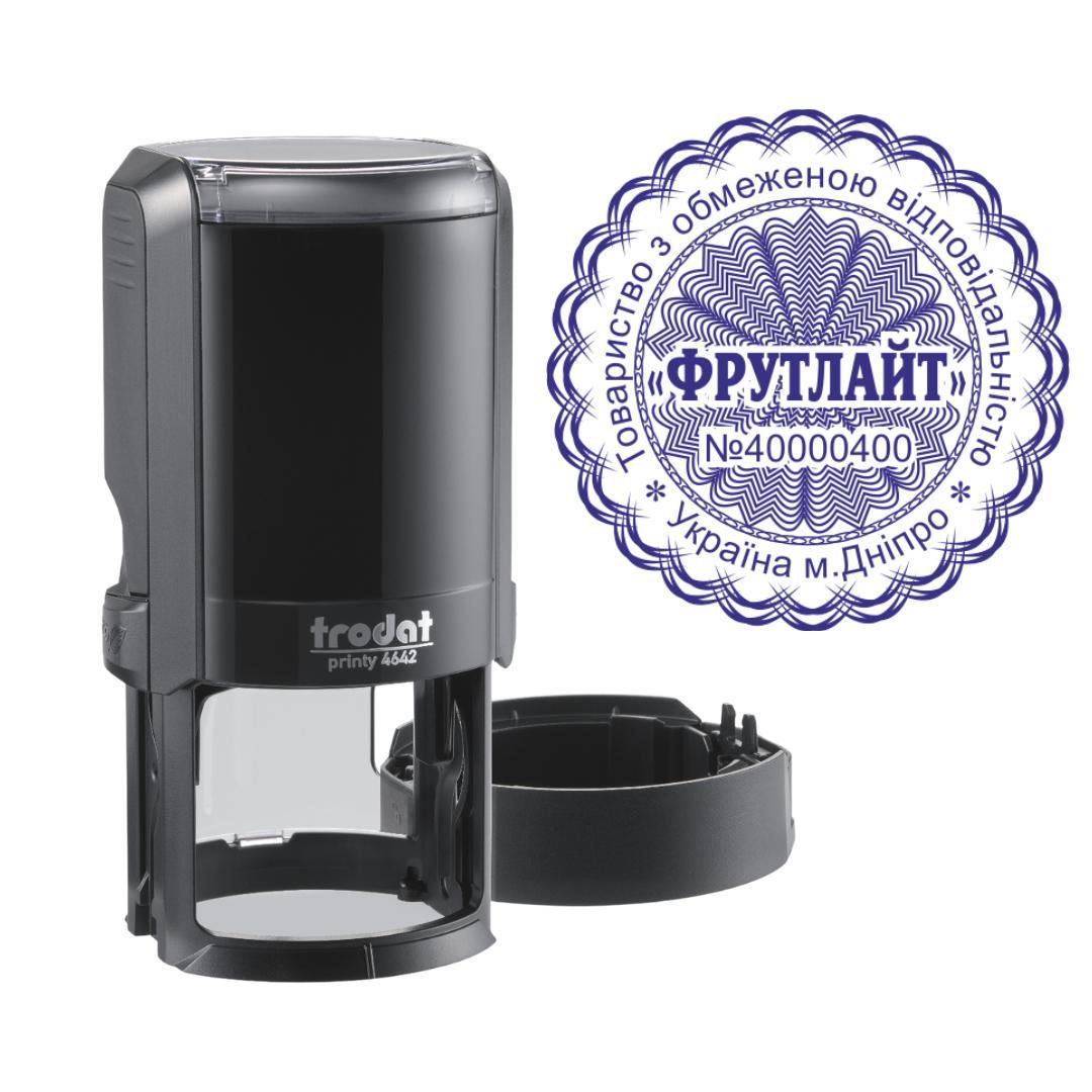 Печать ТОВ на автоматическом оснащении Trodat Printy 4642 с колпачком Черный (ООО21/4642/B)