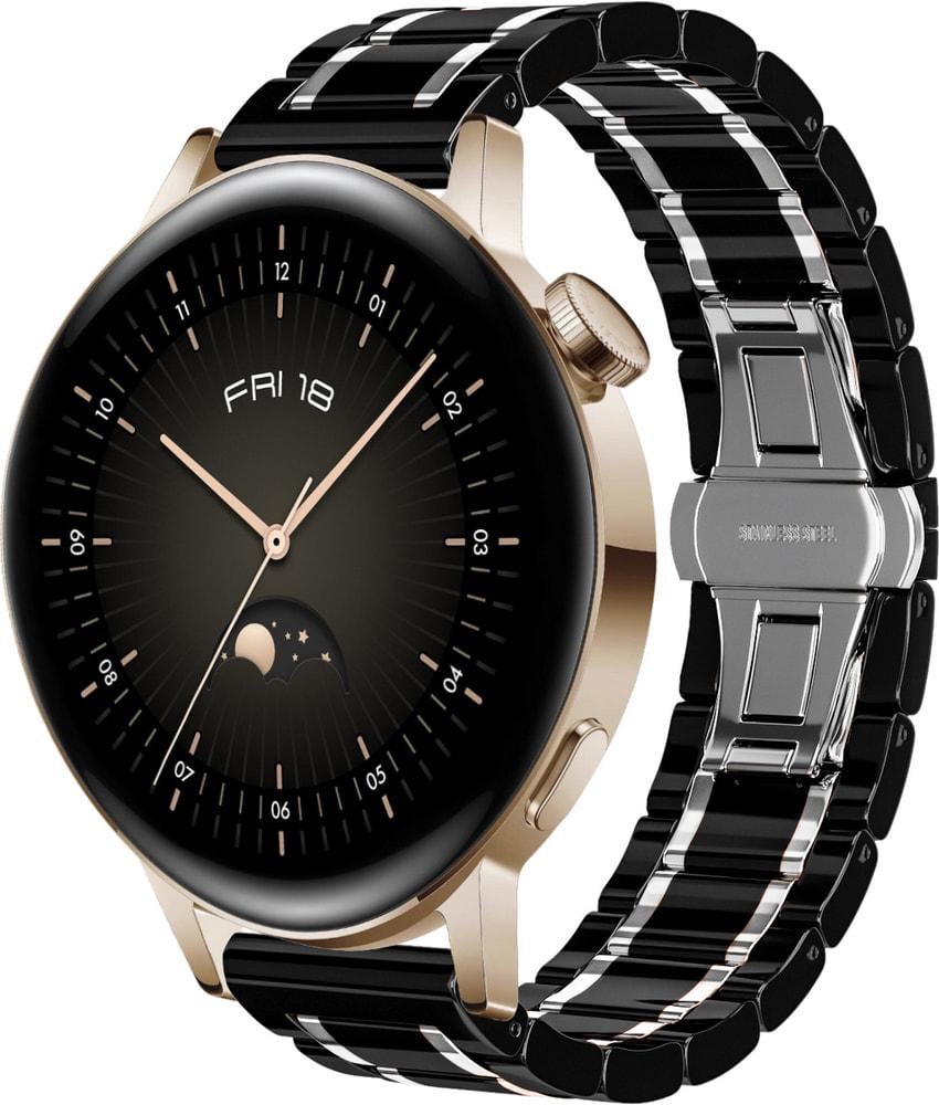 Ремешок керамический Ceramo для Huawei Watch GT3 42 мм Black/White (28744-1E)