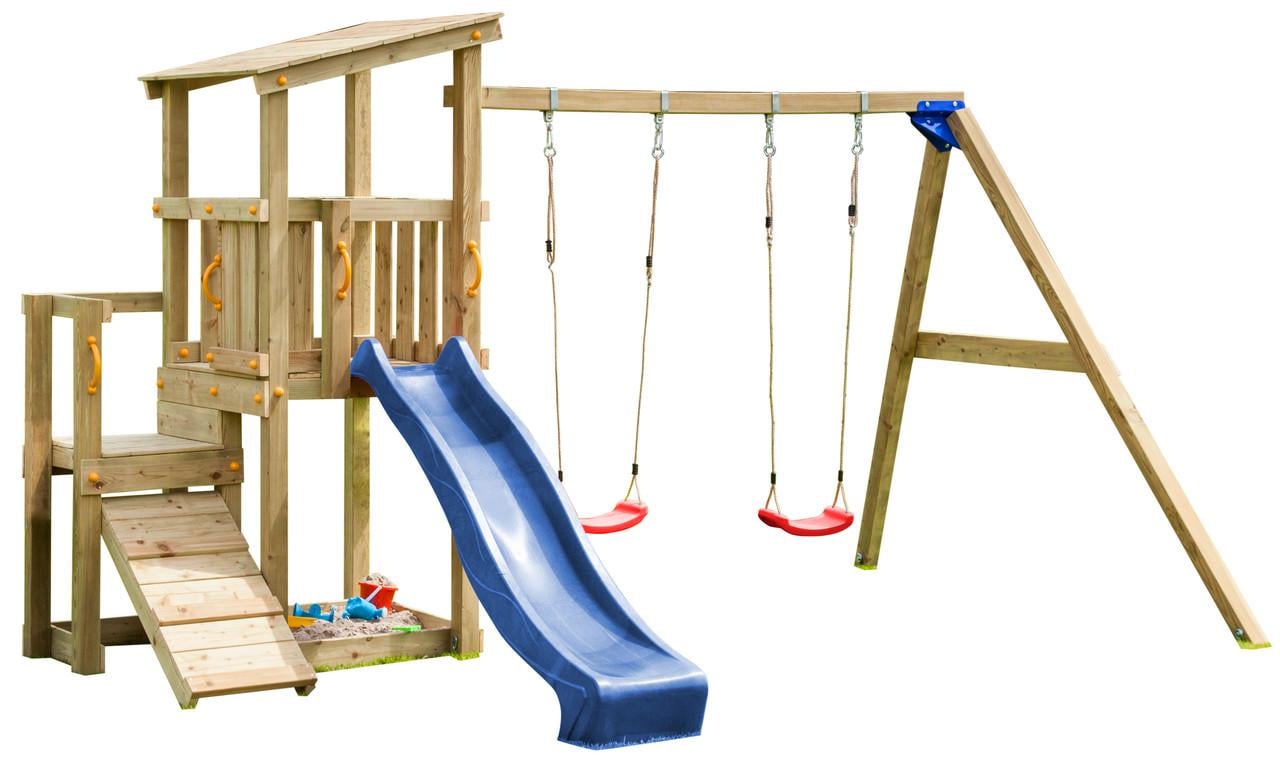 Детская площадка Blue Rabbit CASCADE/SWING с двумя горками Синий (25892476)