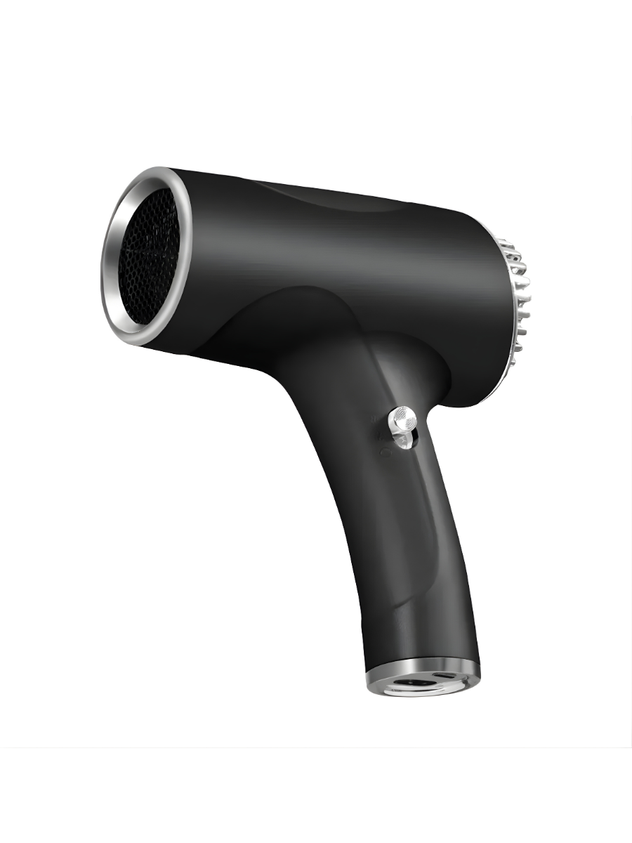 Фен с ионизацией аккумуляторный 2 скорости 500 Вт 2600 mAh USB и 220V Черный (3495387729)