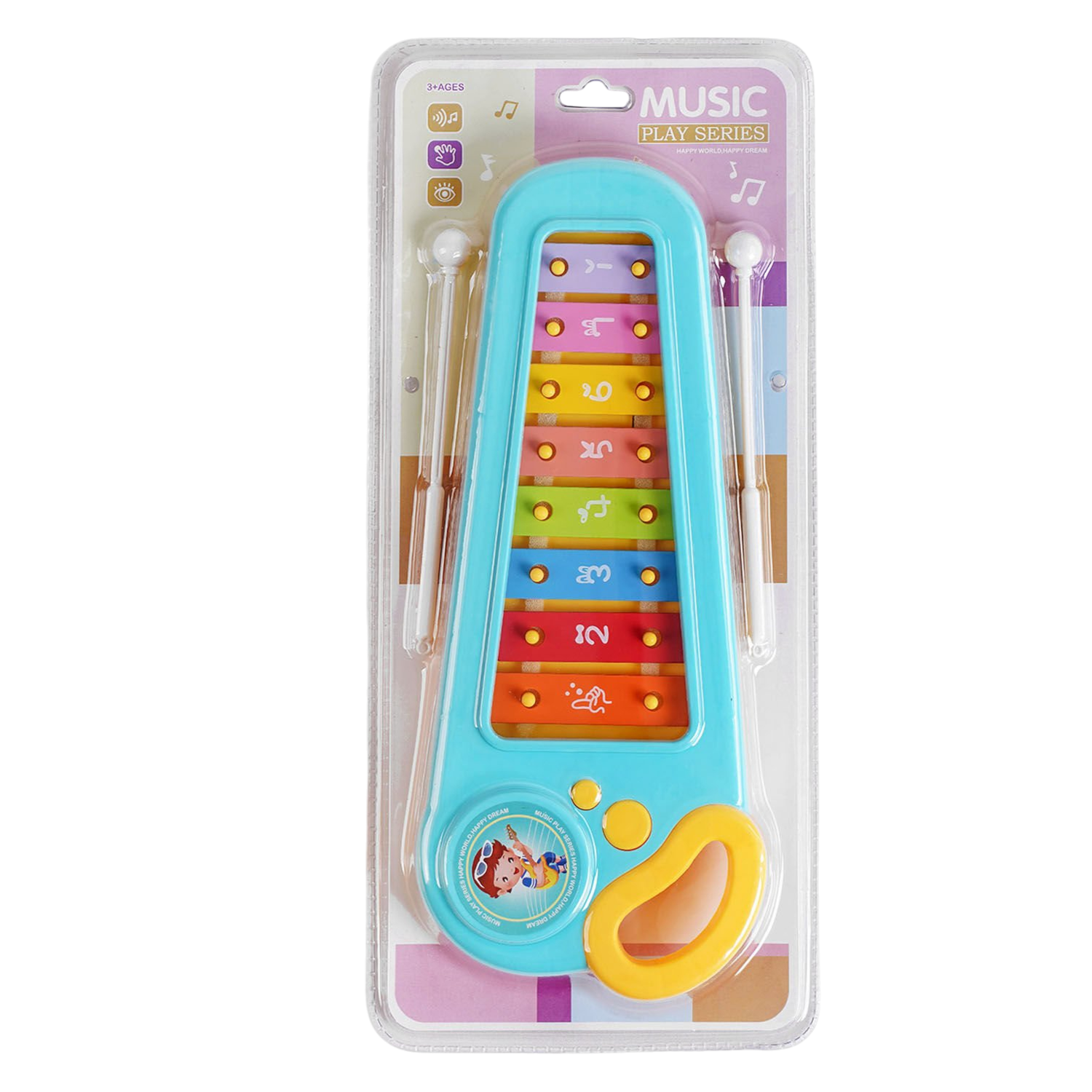 Детский ксилофон 683-1-2 металлические пластины с палочками Голубой (30234104) - фото 2 Детский ксилофон 683-1-2 металлические пластины с палочками Голубой (30234104) - фото 2