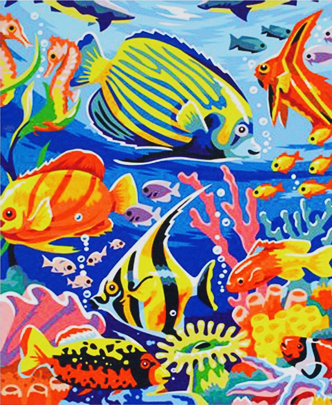 Алмазна мозаїка-картина за номерами TK Group B 78665/30 Рибки в коробці 40х50 см (24711042)