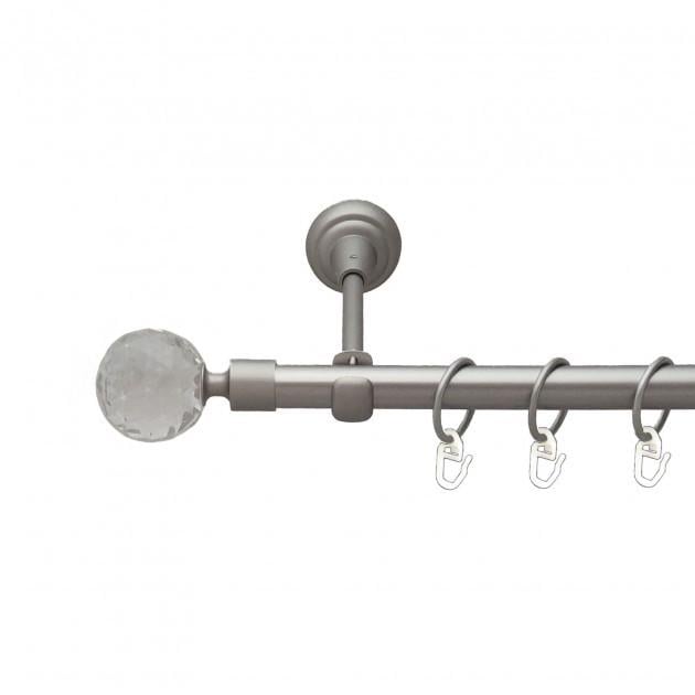 Карниз для штор Orvit Люмиера однорядный 16 мм 160 см Сатин (000-5725)