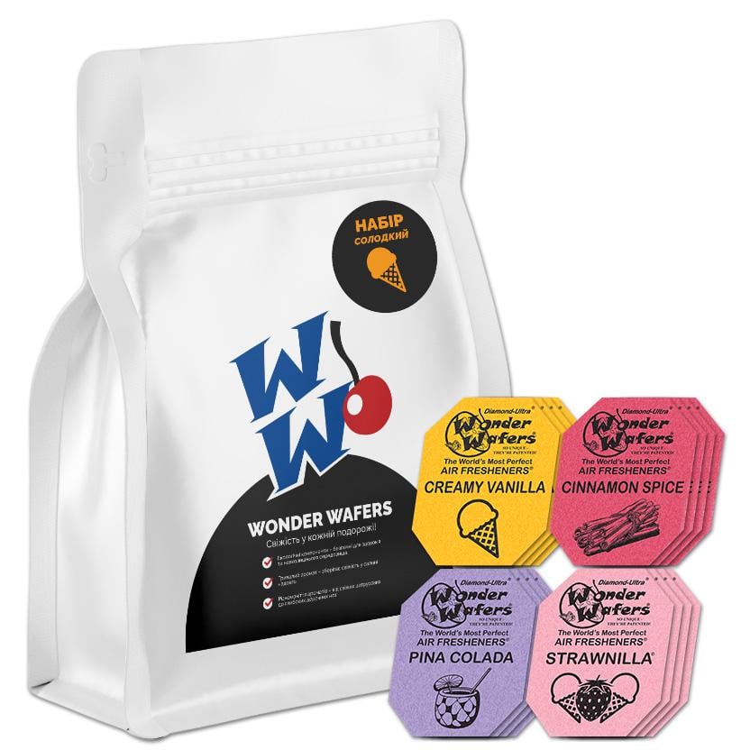 НаборАроматизаторов Wonder Wafers 16 шт. 65x50 мм Сладкий