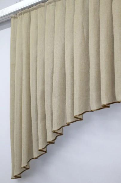 Комплект на кухню штори/ламбрекен льон 200х250 см Бежевий (039к) - фото 3 Комплект на кухню штори/ламбрекен льон 200х250 см Бежевий (039к) - фото 3