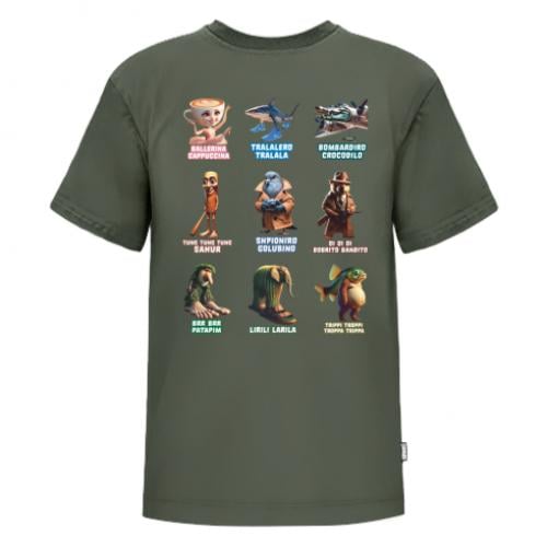 Футболка дитяча FATLINE Premium Меми з нейромережі 122 см Хакі (19448810-23-211649-XS)