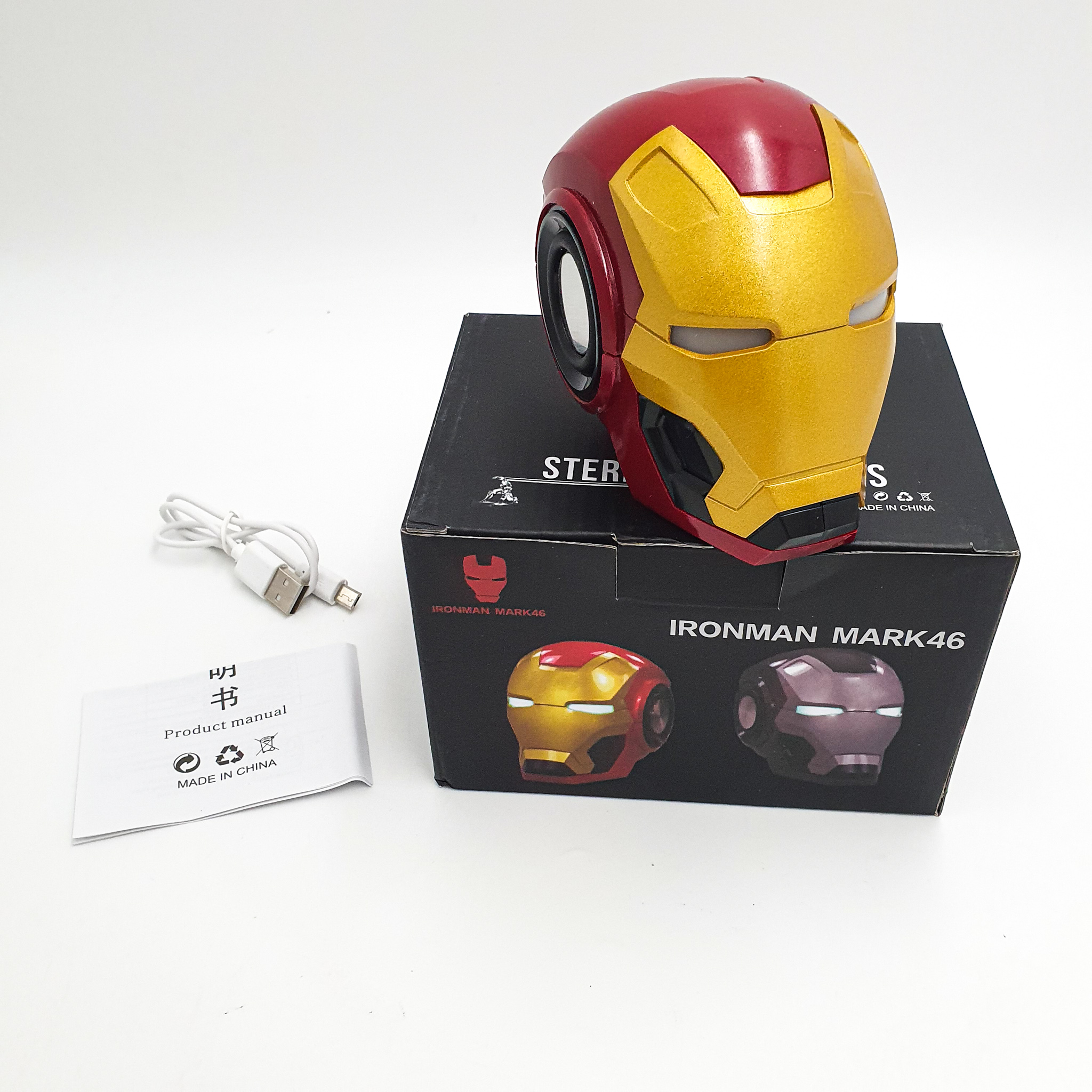 Портативна Bluetooth-колонка Iron man 3W Червоний (e51046e0) - фото 2