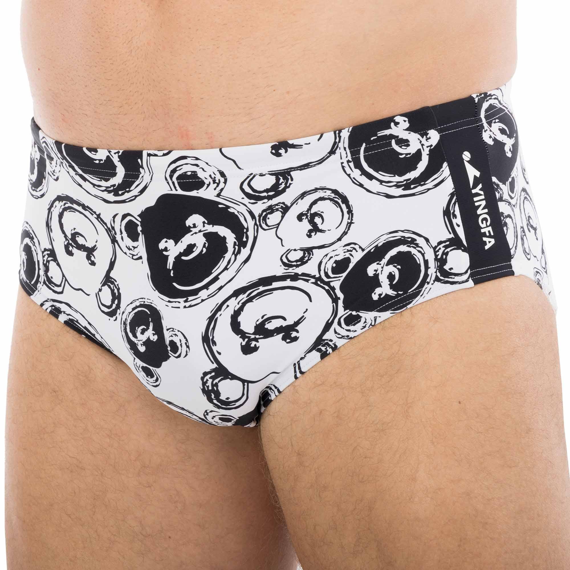 Плавки мужские классические для плавания YINGFA Bear 9649 XS Черный/белый (9649_Черный-белый_2XL_(170-17) Плавки мужские классические для плавания YINGFA Bear 9649 XS Черный/белый (9649_Черный-белый_2XL_(170-17)