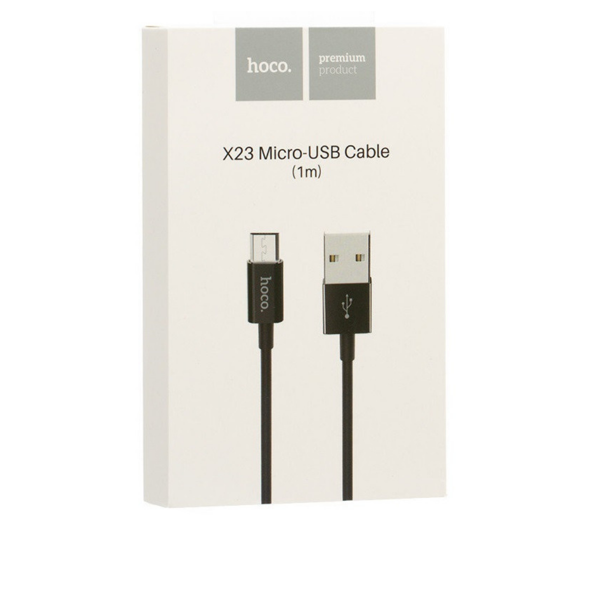 Кабель Hoco X23 Skilled Micro charging data cable Black - фото 2