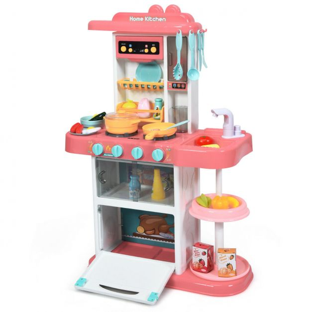 Детская кухня пластиковая Lolly Kids LK102 с эффектами и аксессуарами (9679)