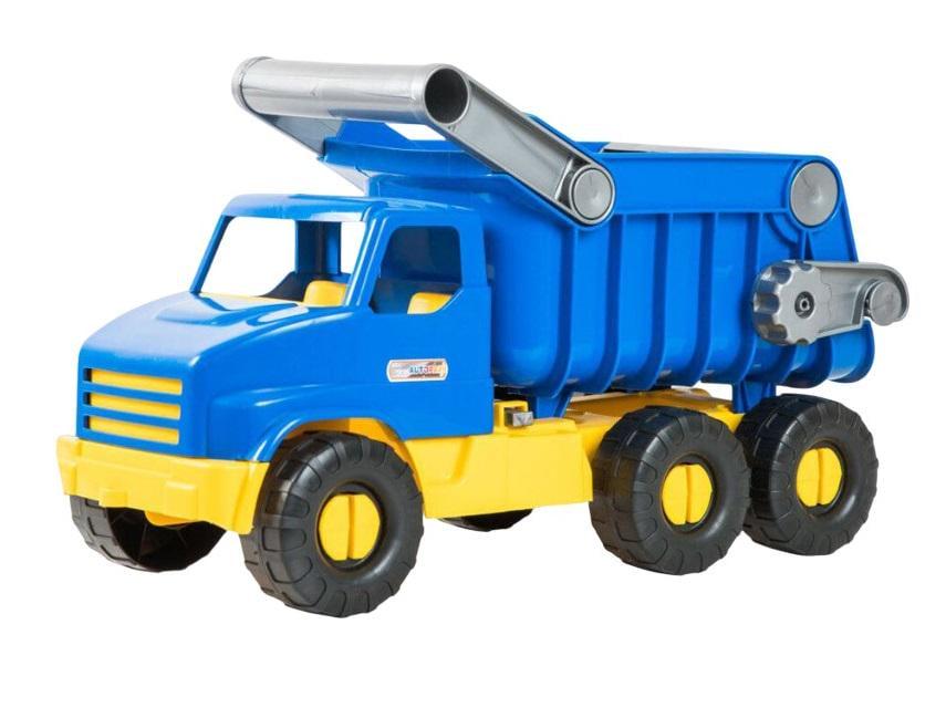 Машина Мусоровоз детская City Truck откидной кузов Yellow/Blue (102159)