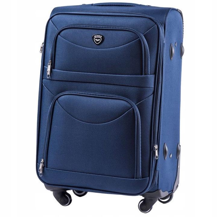 Валіза тканинна Wings 6802-4к L Синій