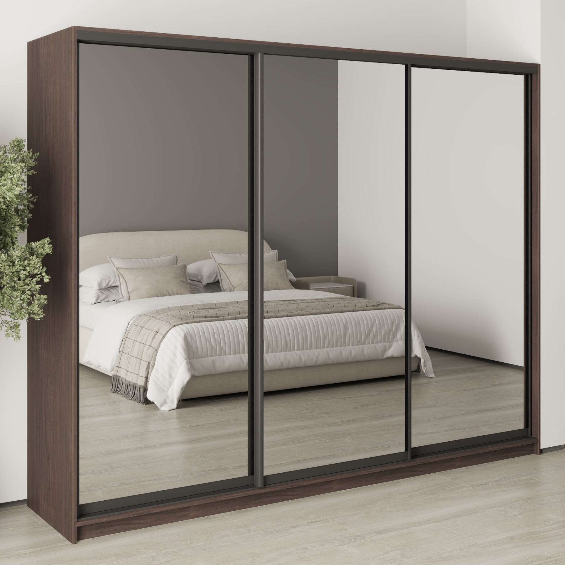 Шкаф-купе трехдверный Mebel Star Комбо BG MBS-9366 260х60х210 см Дуб ристрето (1009355) Шкаф-купе трехдверный Mebel Star Комбо BG MBS-9366 260х60х210 см Дуб ристрето (1009355)