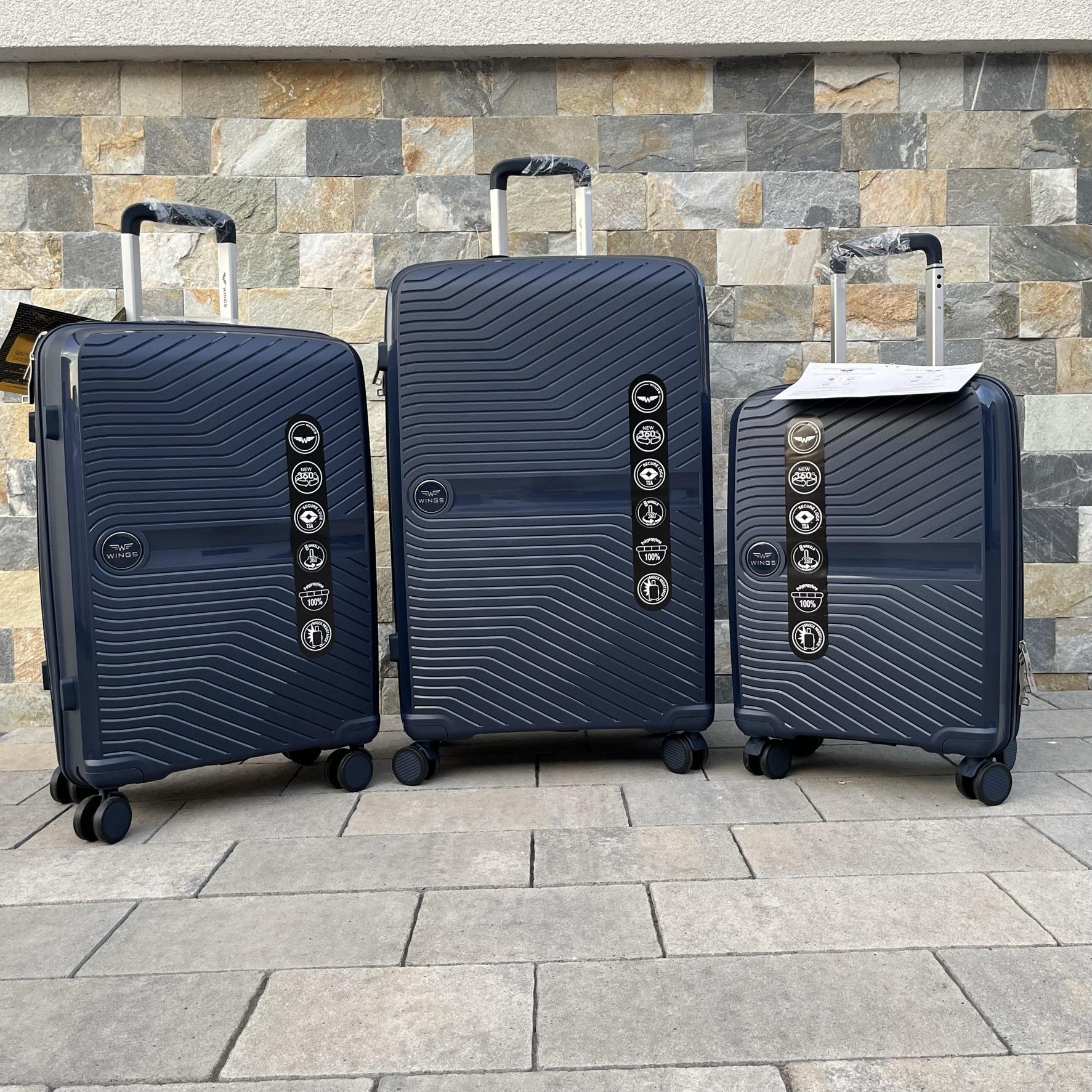Чемодан дорожный большой из полипропилена Wings DQ181-04 L Синий - фото 8 Чемодан дорожный большой из полипропилена Wings DQ181-04 L Синий - фото 8
