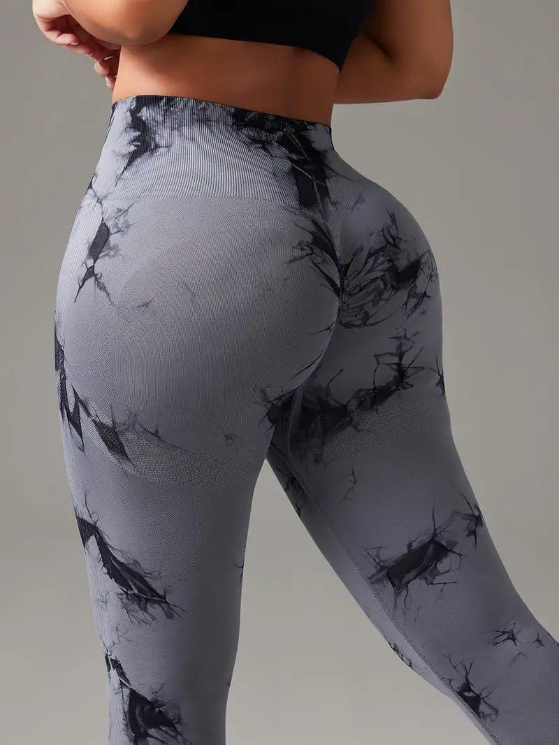 Лосины женские Marble большого размера пуш ап мраморные батал Plus Size XXL Серый (70150/XXL) - фото 3 Лосины женские Marble большого размера пуш ап мраморные батал Plus Size XXL Серый (70150/XXL) - фото 3