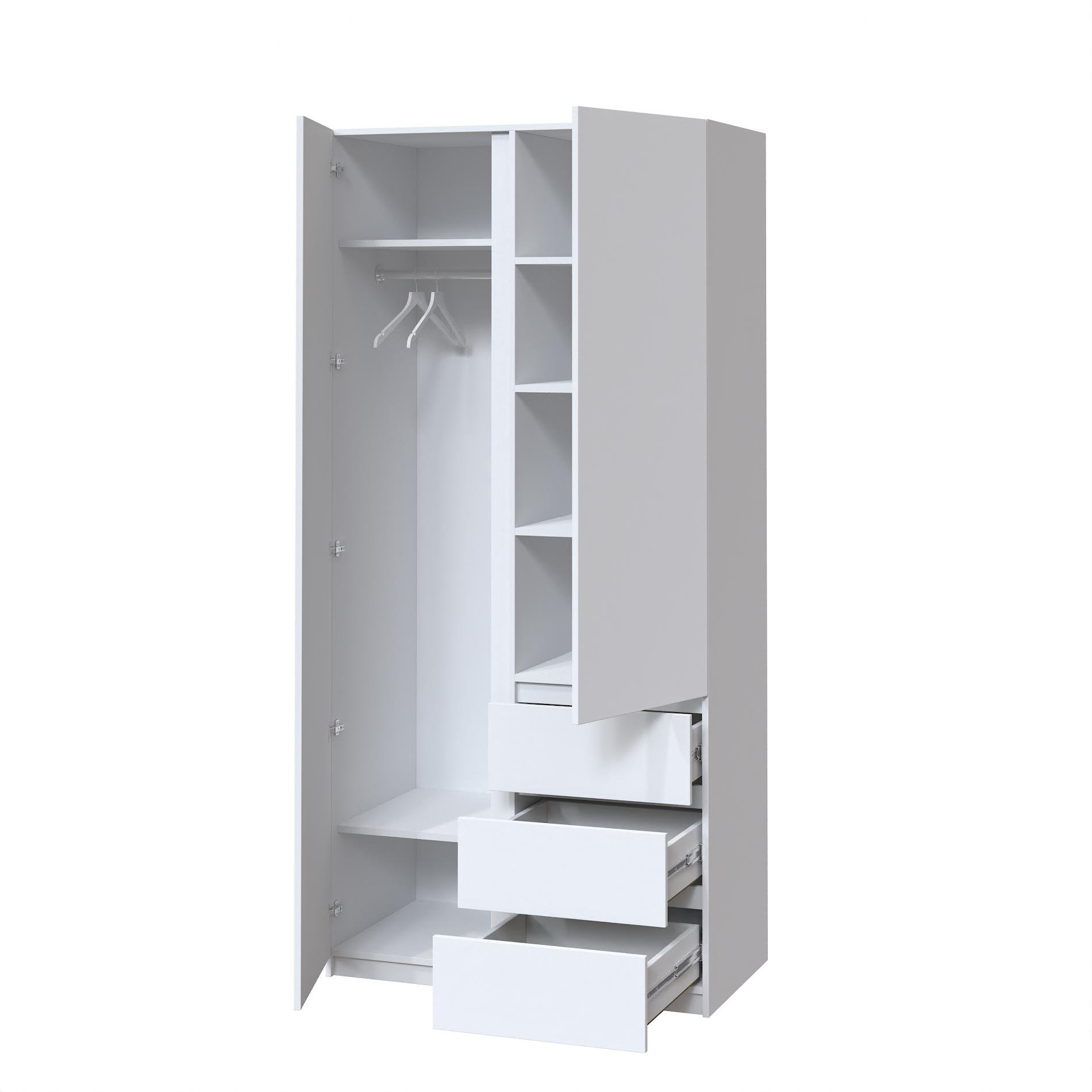 Шафа Мастер Форм Брайт телескопічні напрямні 1000х520х2000 мм Білий - фото 2 Шафа Мастер Форм Брайт телескопічні напрямні 1000х520х2000 мм Білий - фото 2