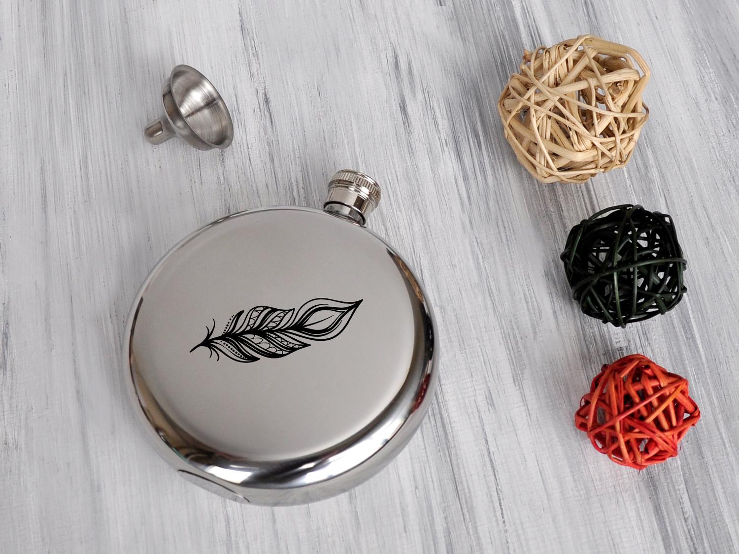 Фляга металлическая WoodPresentStudio Перо 240 мл Фляга металлическая WoodPresentStudio Перо 240 мл
